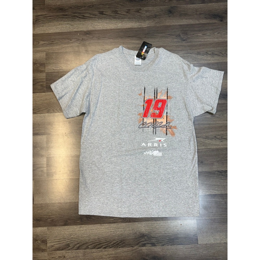 NASCAR Carl Edwards Joe Gibbs Racing 19 Arris Toyota Camry T-Shirt Mens L Gray